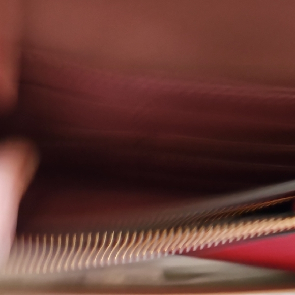 Coach Red Pebbled Leather Crossbody with Matching Card Case - Picture 5 of 5